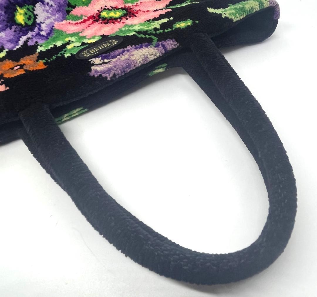 FEILER フェイラー 花柄 トートバッグ ブラック シュニール織 美品