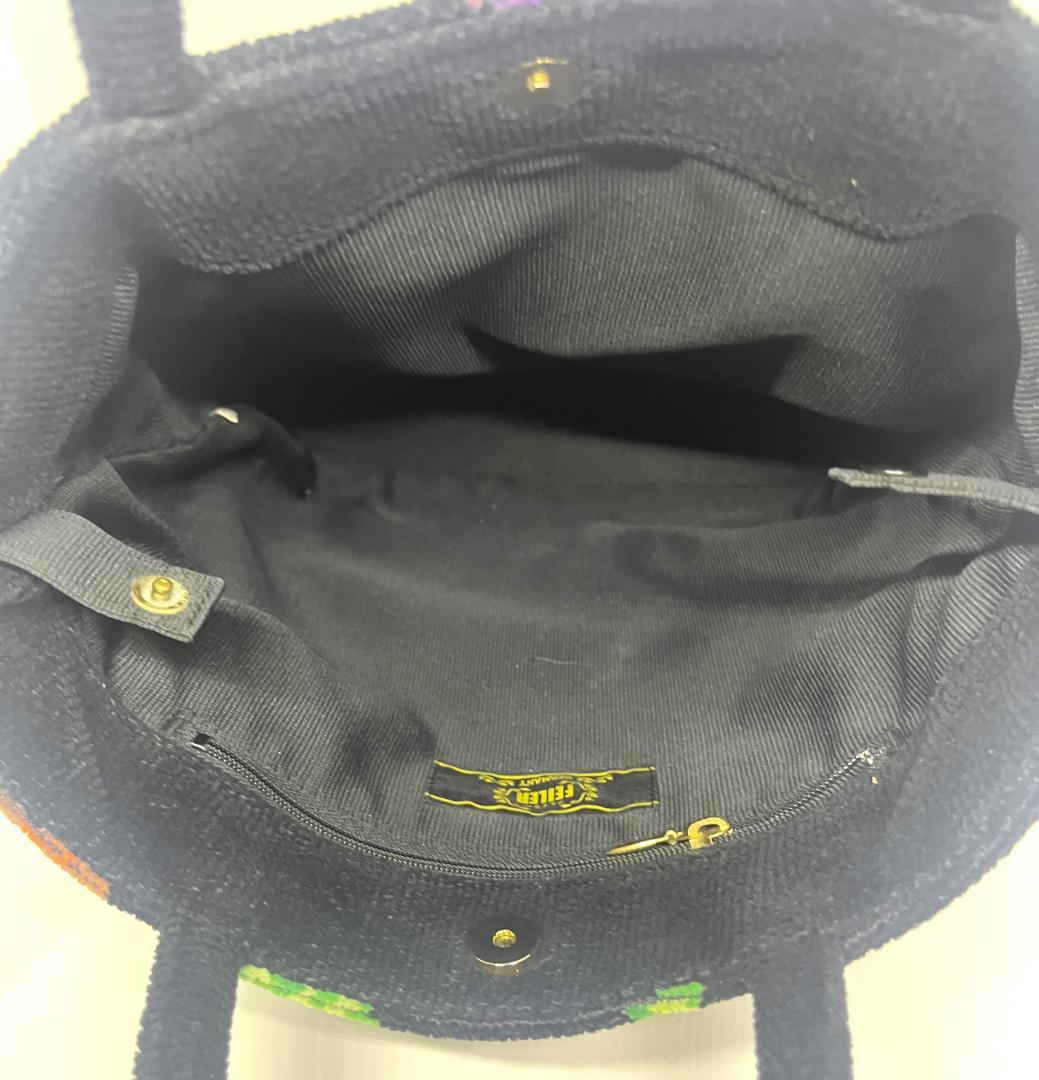 FEILER フェイラー 花柄 トートバッグ ブラック シュニール織 美品