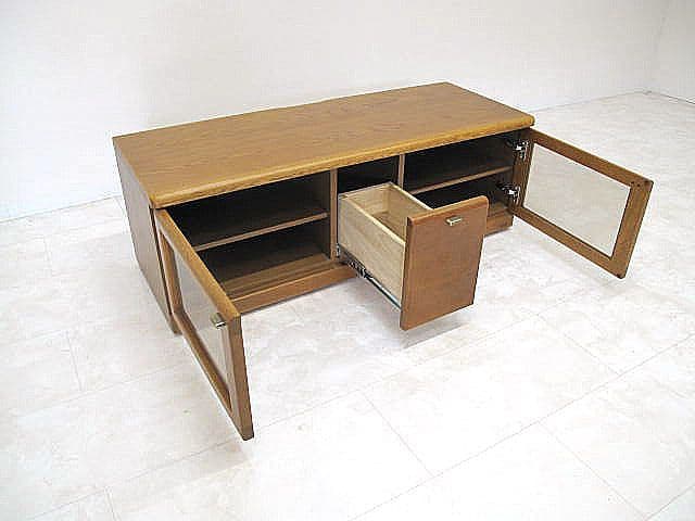 美品　浜本工芸　TVボード W125cm ナラ無垢材 テレビボード 約12万