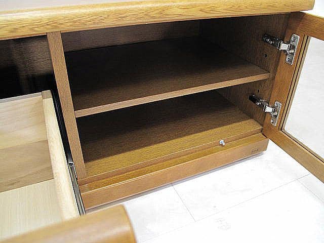 美品　浜本工芸　TVボード W125cm ナラ無垢材 テレビボード 約12万