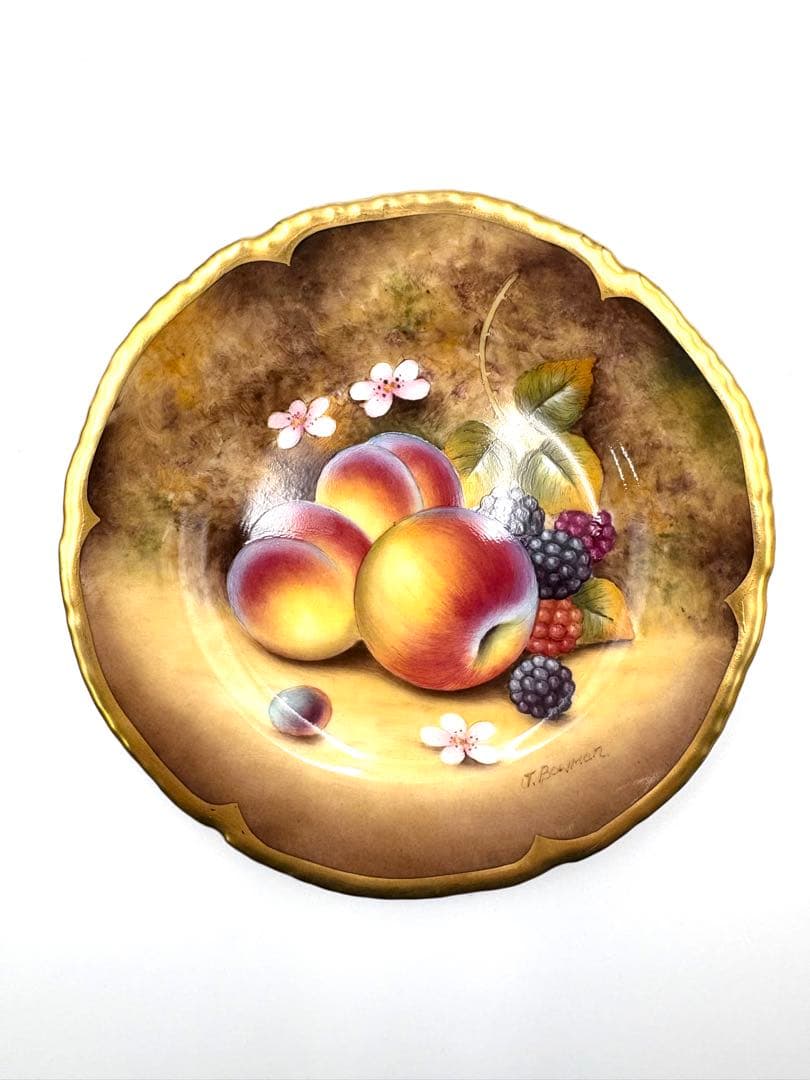 【希少】ロイヤルウースター　ペインテッドフルーツ　15cm プレート　箱付き