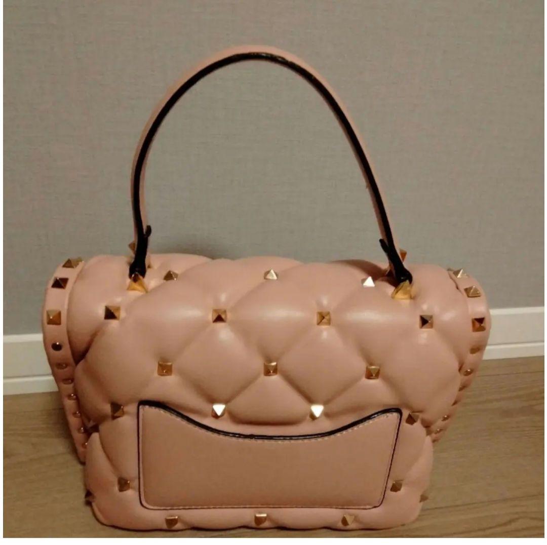 スタッズ　バッグ　インポート　ラムスキン