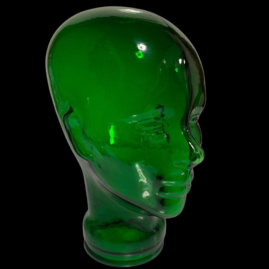 ヴィンテージ ガラス製 マネキン ヘッド インテリア ディスプレイ オブジェ