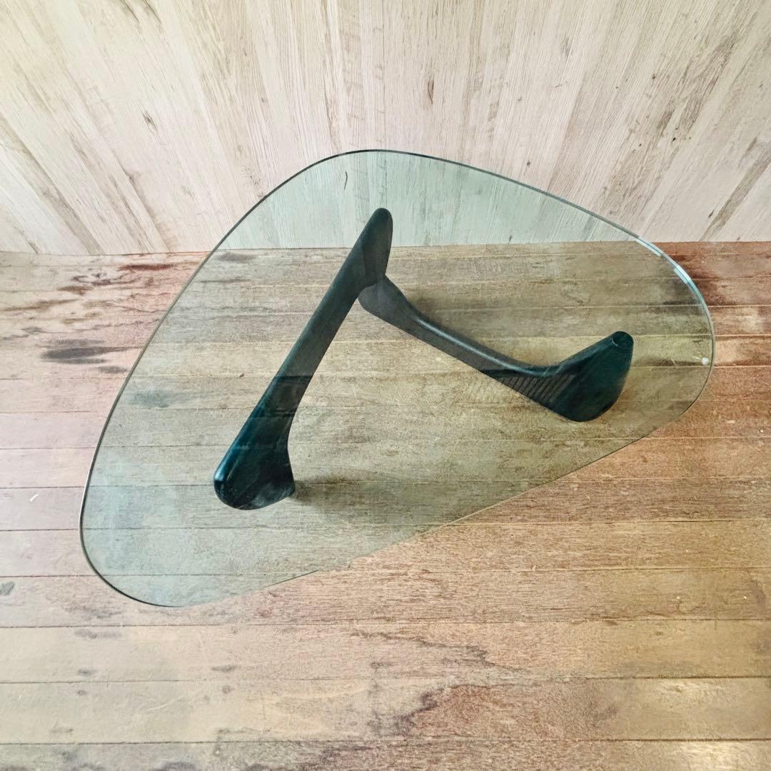 イサムノグチ コーヒーテーブル ブラックアッシュ ヴィトラ ガラステーブル