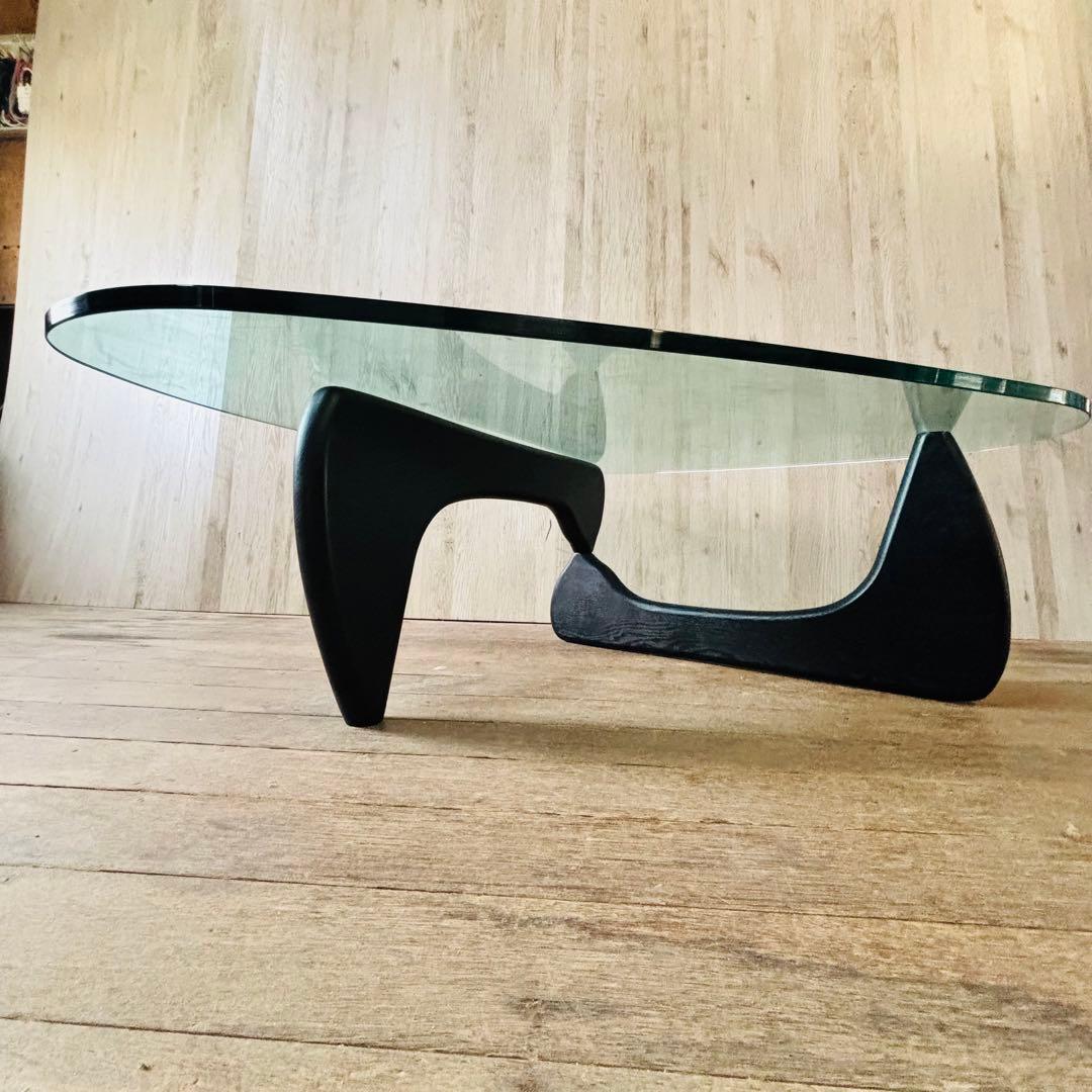 イサムノグチ コーヒーテーブル ブラックアッシュ ヴィトラ ガラステーブル