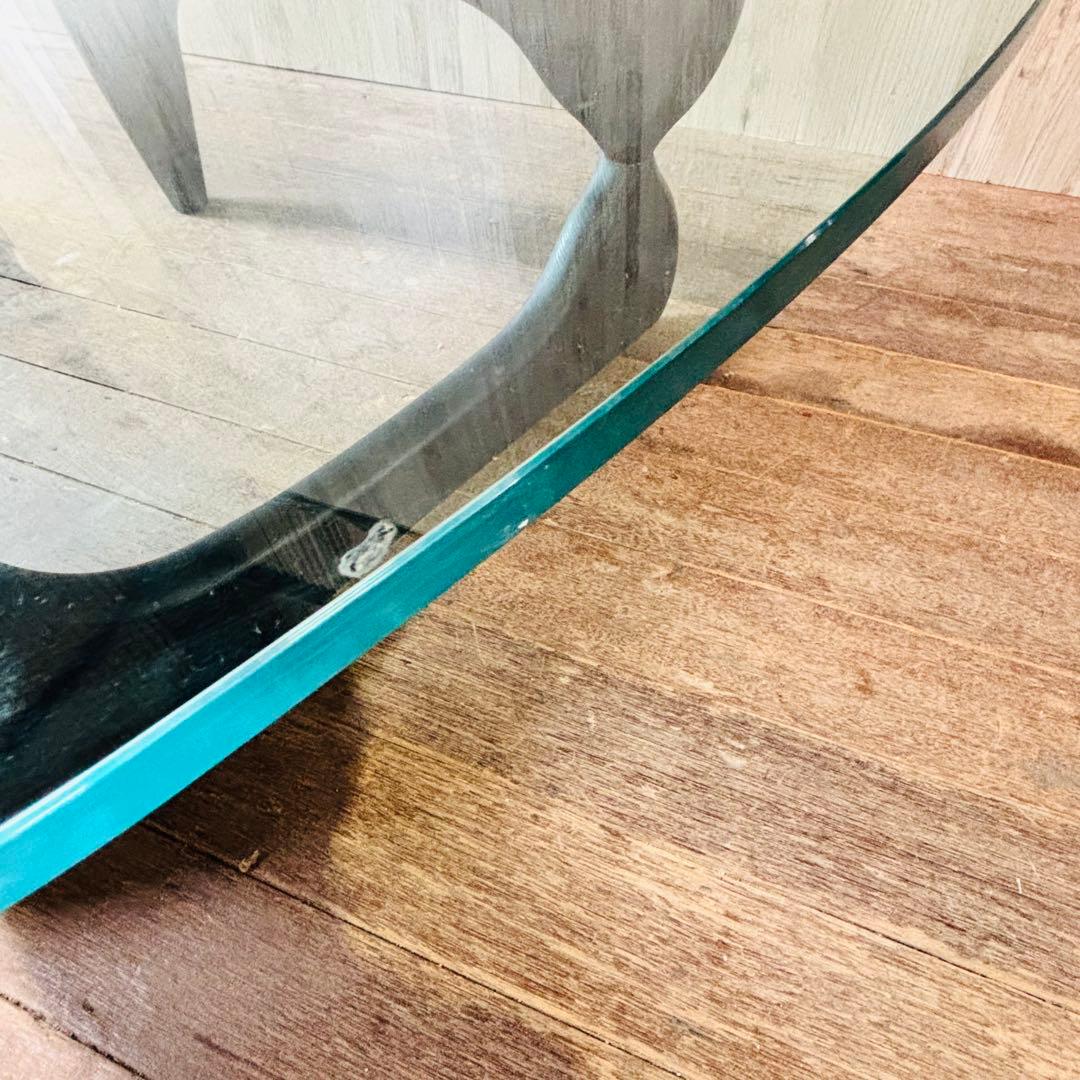 イサムノグチ コーヒーテーブル ブラックアッシュ ヴィトラ ガラステーブル