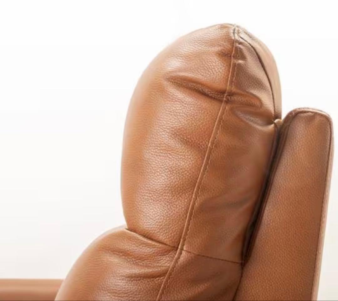 ブラウン レザー リクライニングソファ