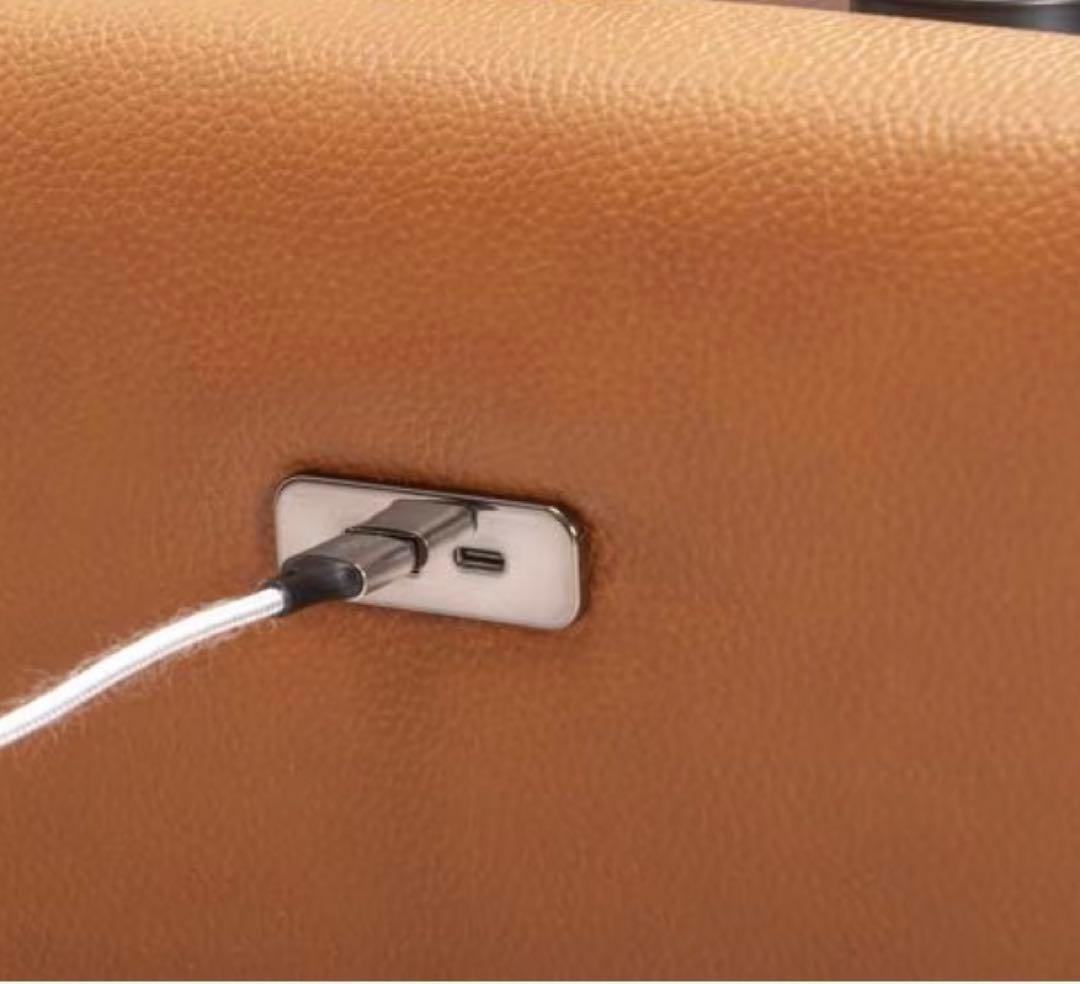 ブラウン レザー リクライニングソファ