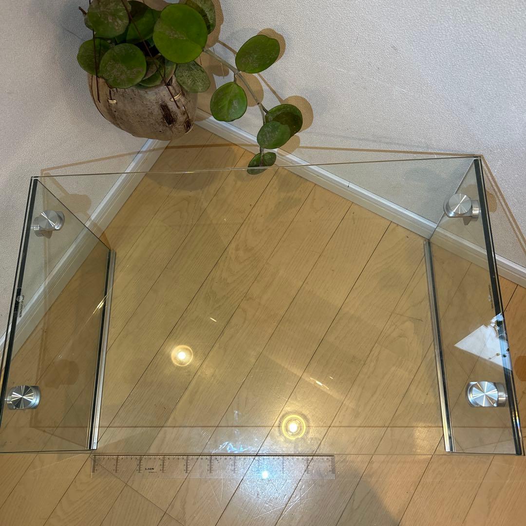 フランフランFrancfranc全面強化ガラス製センターテーブルお洒落インテリア