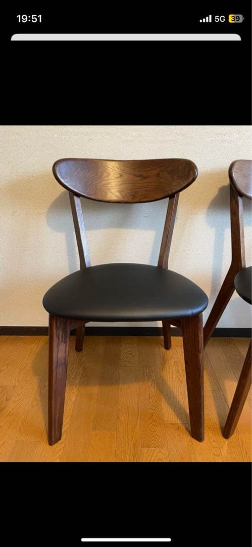 ちるるダークブラウン 木製 モダンチェア　ノーチェ　NOCE