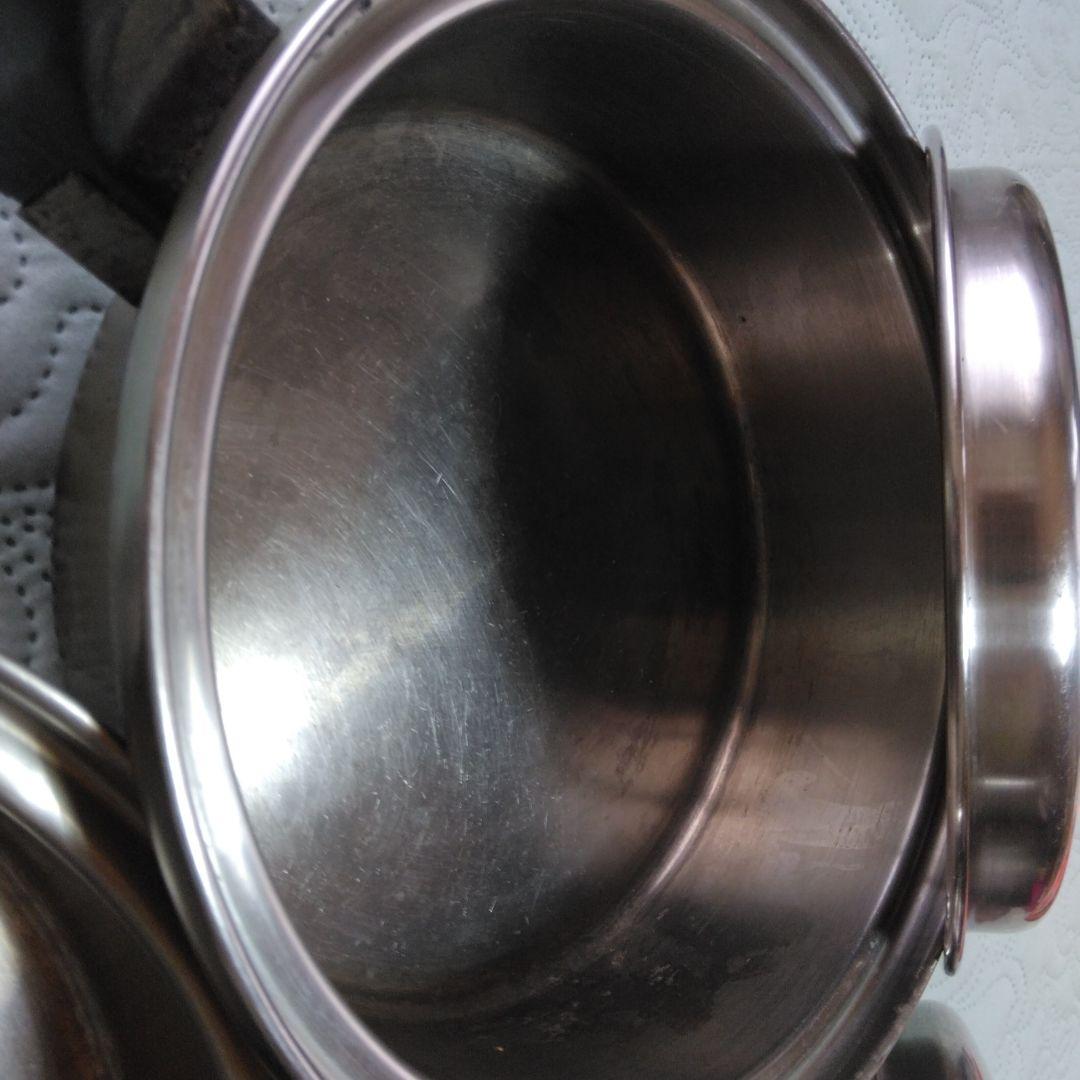 無水調理鍋=オーブン機能　ステンレス鍋・蒸し器ドーム型蓋の7点セット