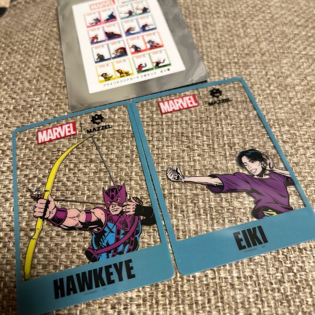 MARVEL ブラインドクリアカード エイキ、ホークアイ MAZZEL - メルカリ