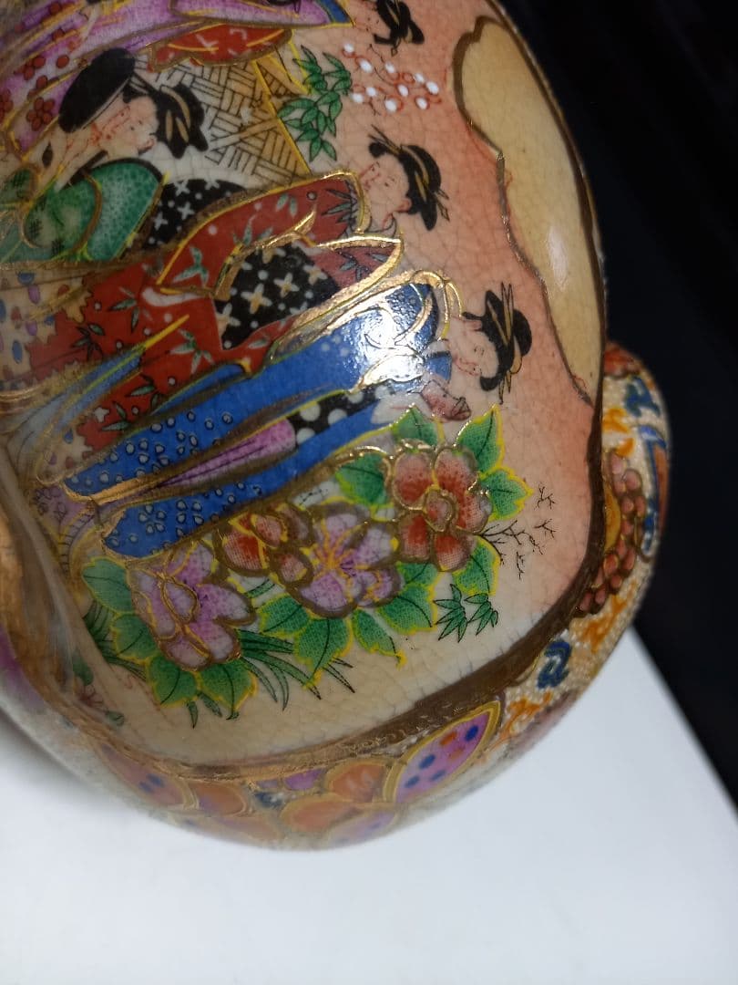 薩摩焼 眠り猫 浮世絵 美人画 古美色 大き目 サイズ 美品 - メルカリ