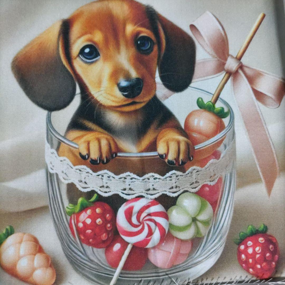 ⑧パネル生地15枚☆ダックスフンド18cm✕18cm - メルカリ