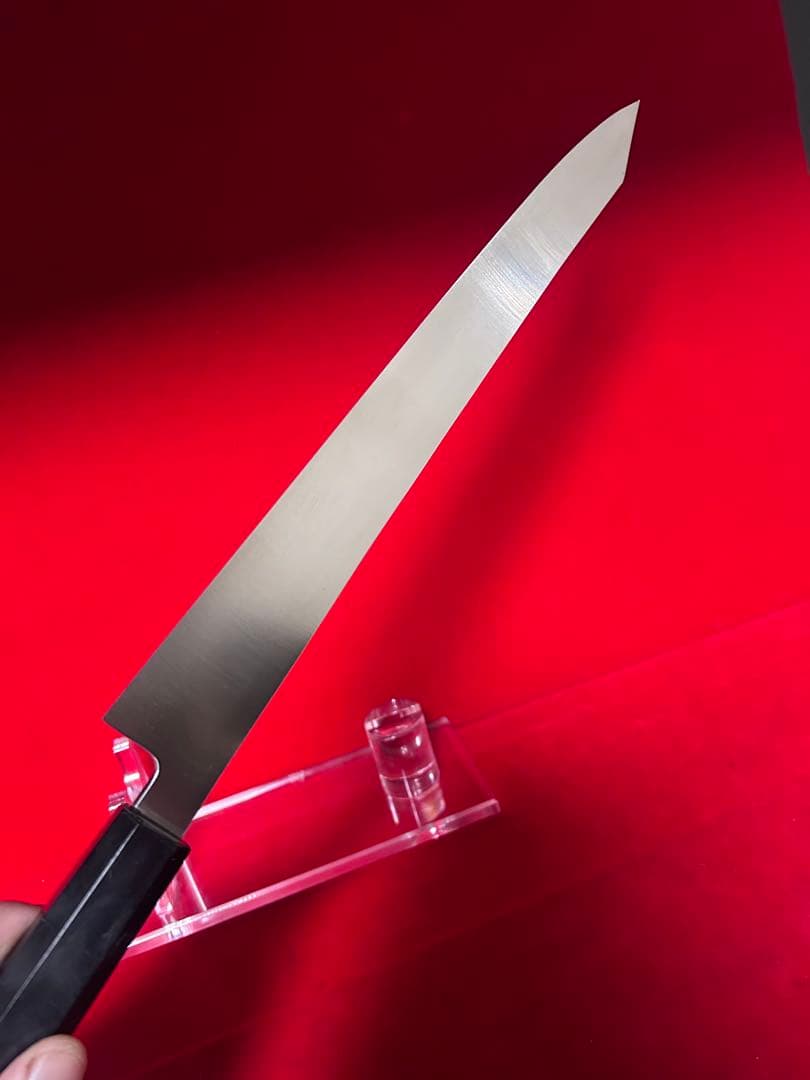 包丁　切柳刃付　尺　鏡面仕上げ　切味抜群　鬼反り　箱付　未使用品