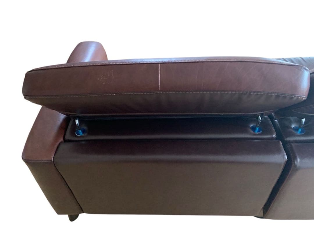 ニトリ Nビリーバ2 電動リクライニングソファ2人掛け本革ブラウン 大阪限定