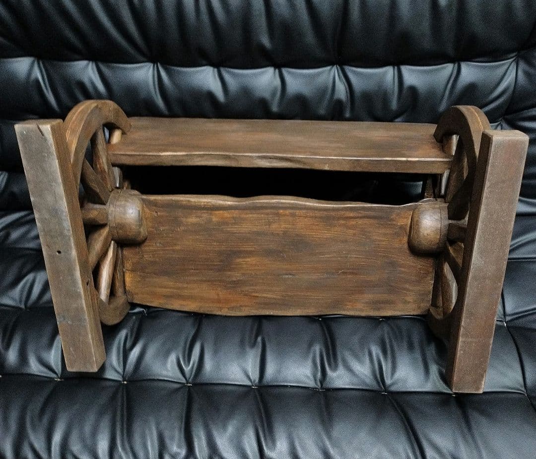 レトロ 車輪 椅子 アンティーク 古材 古道具