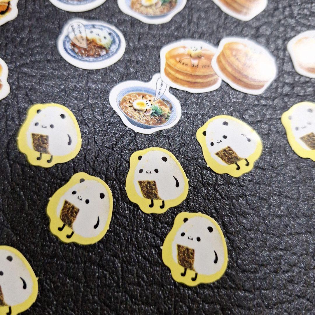 平成 当時物 レトロ パンダ食べ物シールフレークセット 約25枚