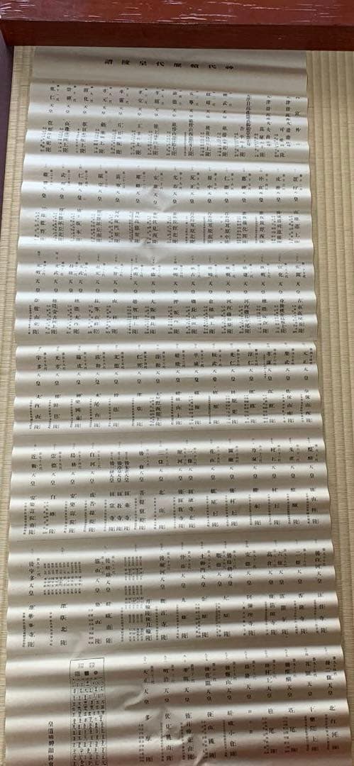 掛け軸　神代續歴代皇陵譜　木箱あり