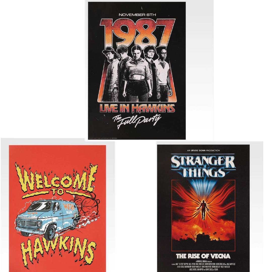 ストレンジャーシングス 一番くじ H賞 ポスター 3種セット - メルカリ