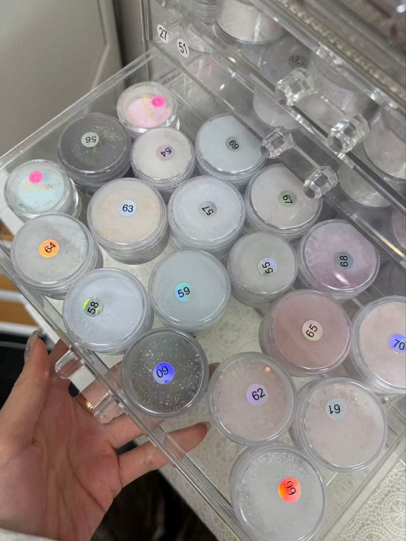 有色ラメ入りアクリルパウダー 116個セット