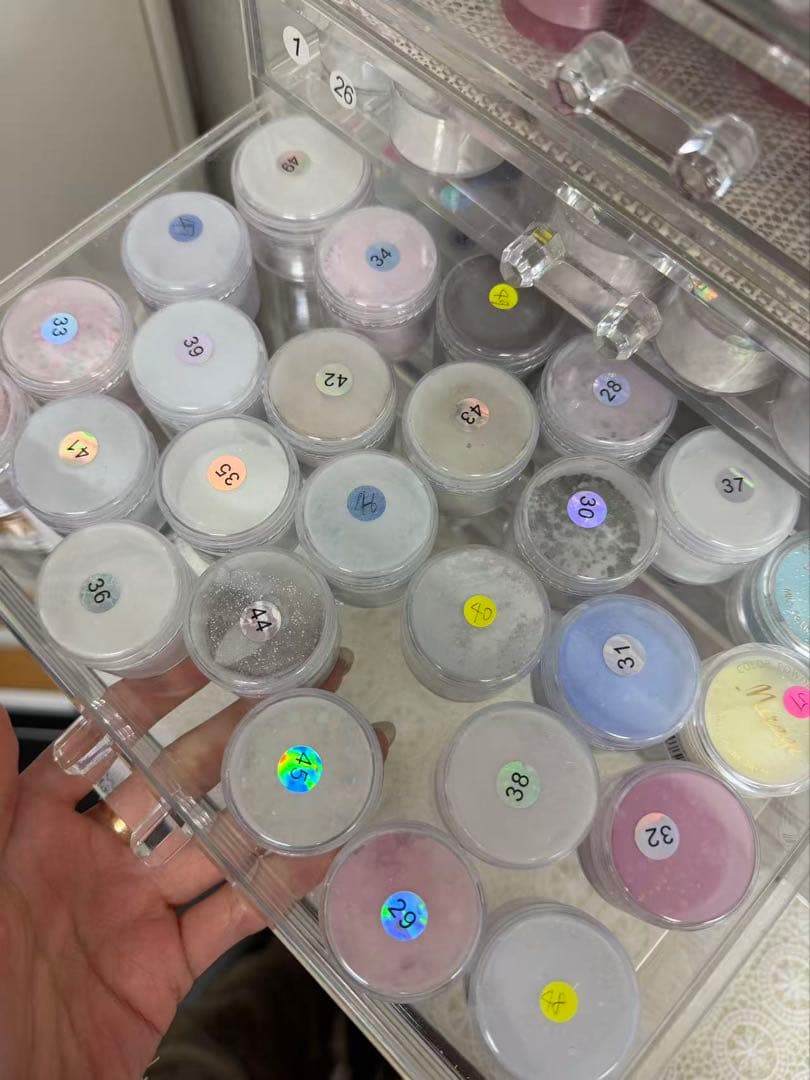 有色ラメ入りアクリルパウダー 116個セット