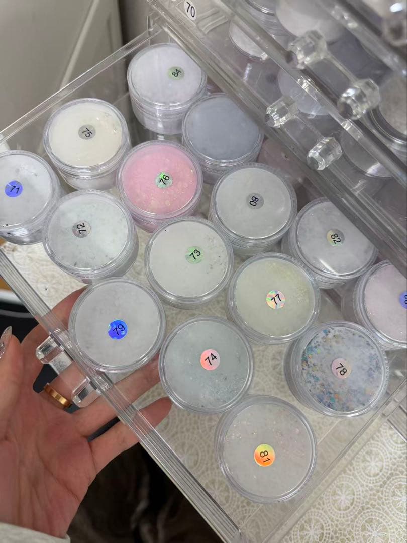 有色ラメ入りアクリルパウダー 116個セット