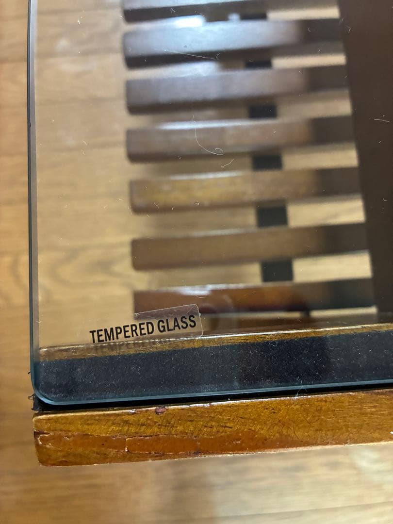 木製　ガラス　テーブル