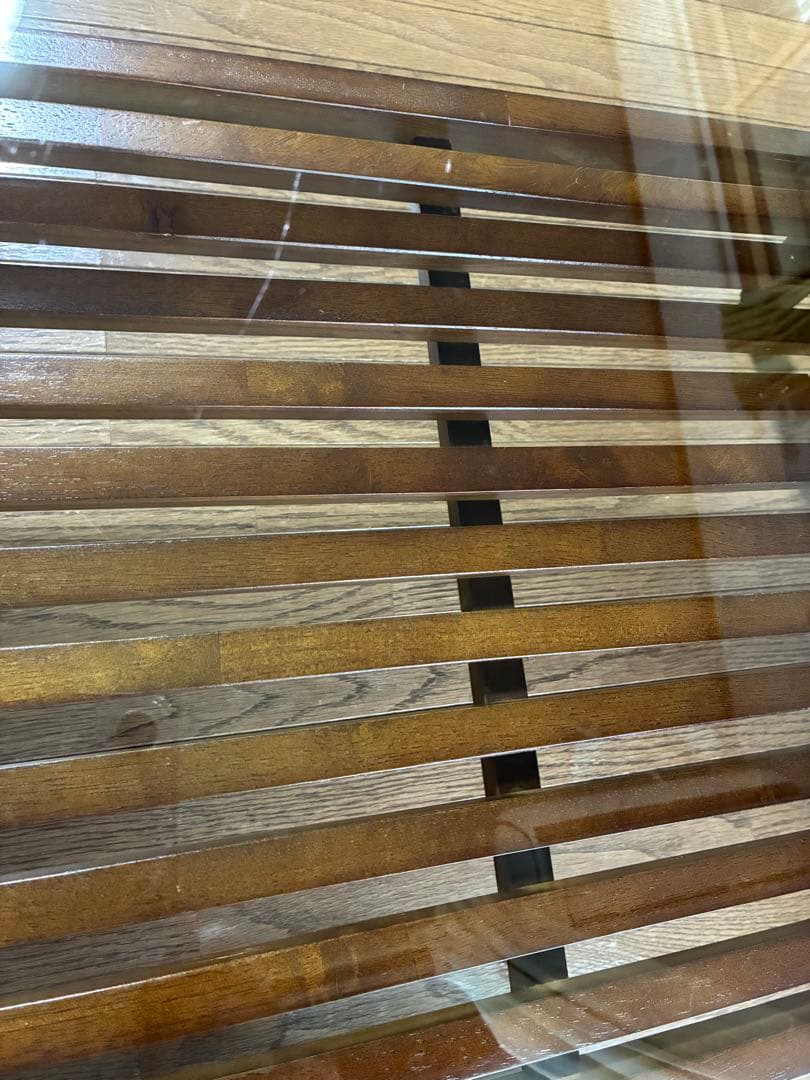 木製　ガラス　テーブル