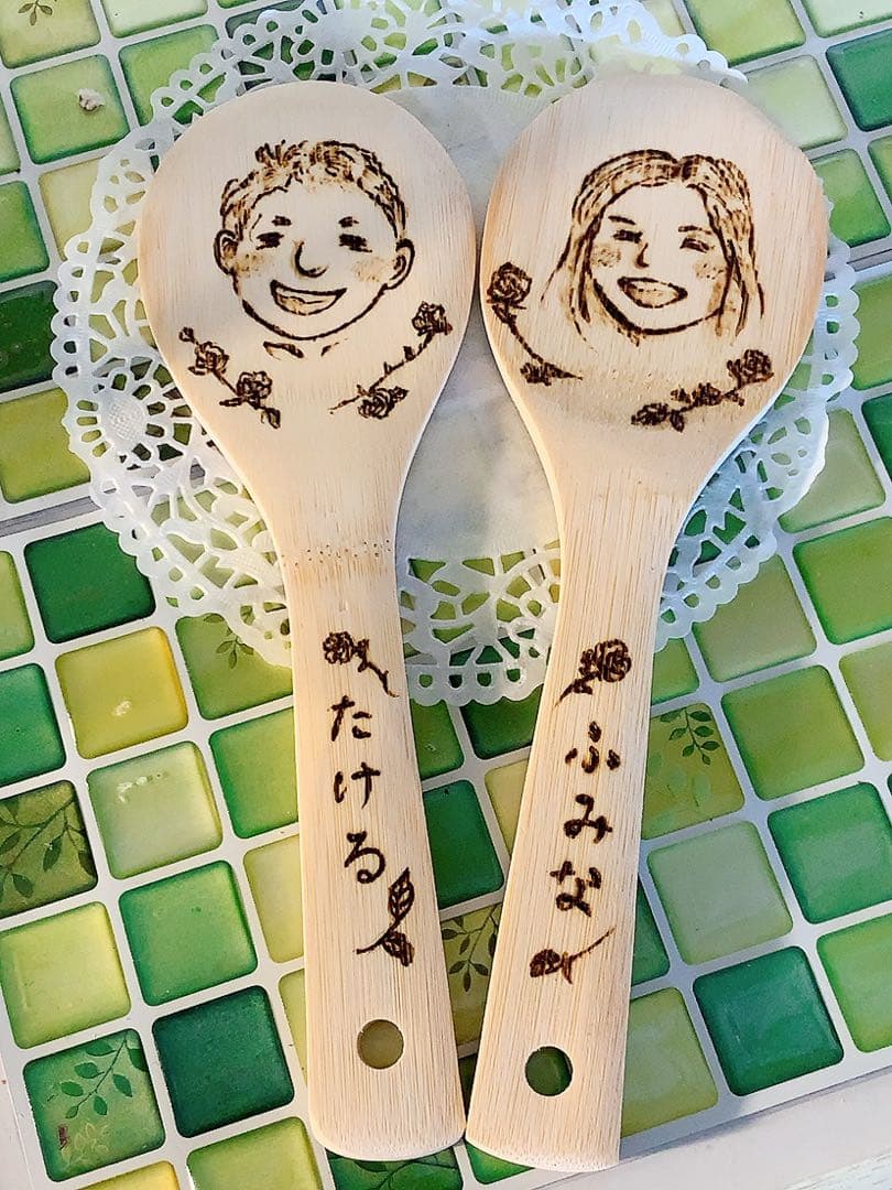 【fuuminさま確認専用画面♪】 ギフト ウッドバーニング イラスト 名入れ