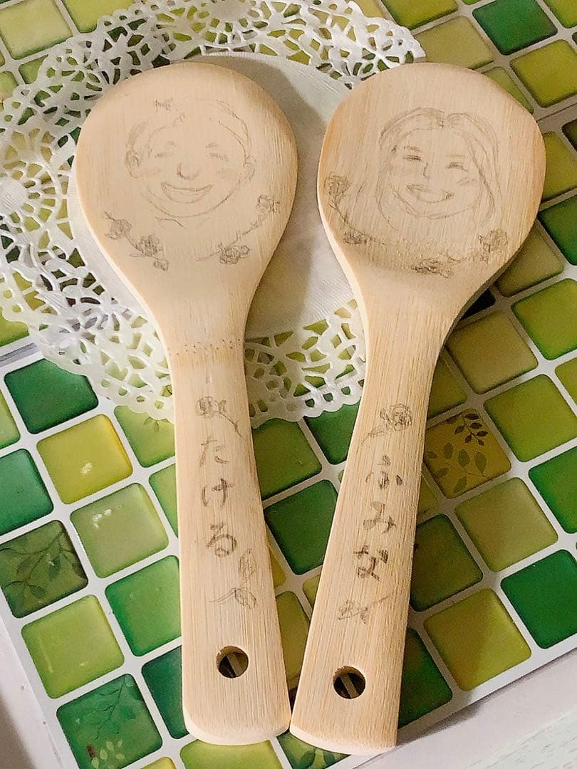 【fuuminさま確認専用画面♪】 ギフト ウッドバーニング イラスト 名入れ