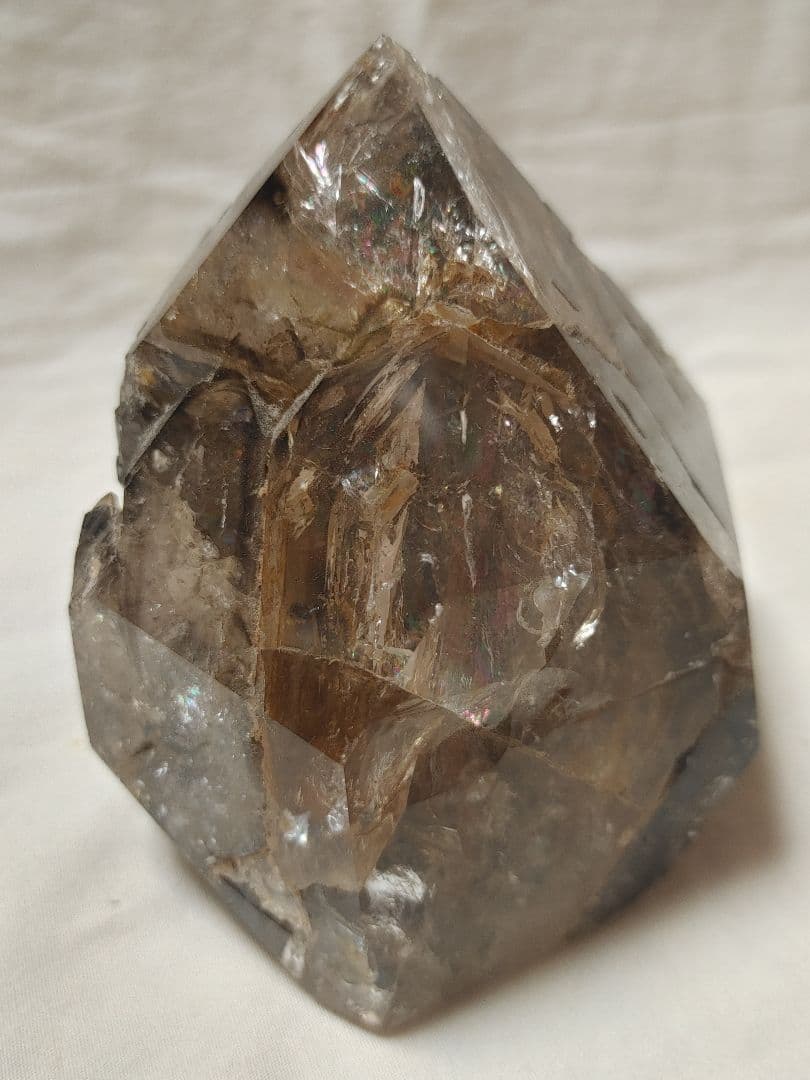 ブラジル産 スモーキーエレスチャル水晶 ジャカレー水晶 原石 797g