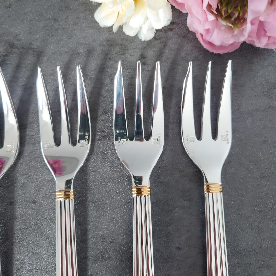 美品 クリストフル アリアゴールドリング ケーキフォーク 未開封含む 6点