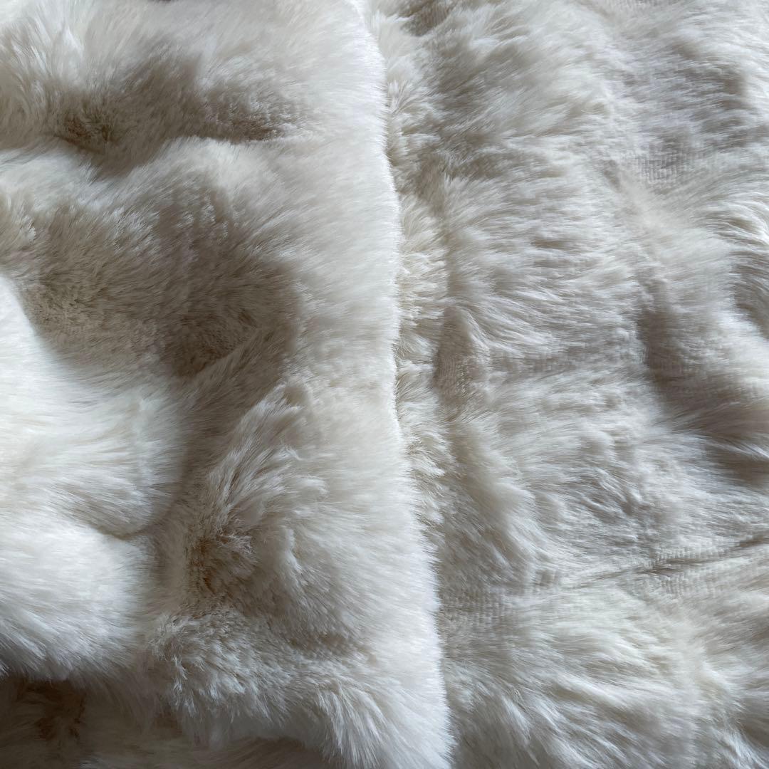 ホワイト フリース シングルカバーセット