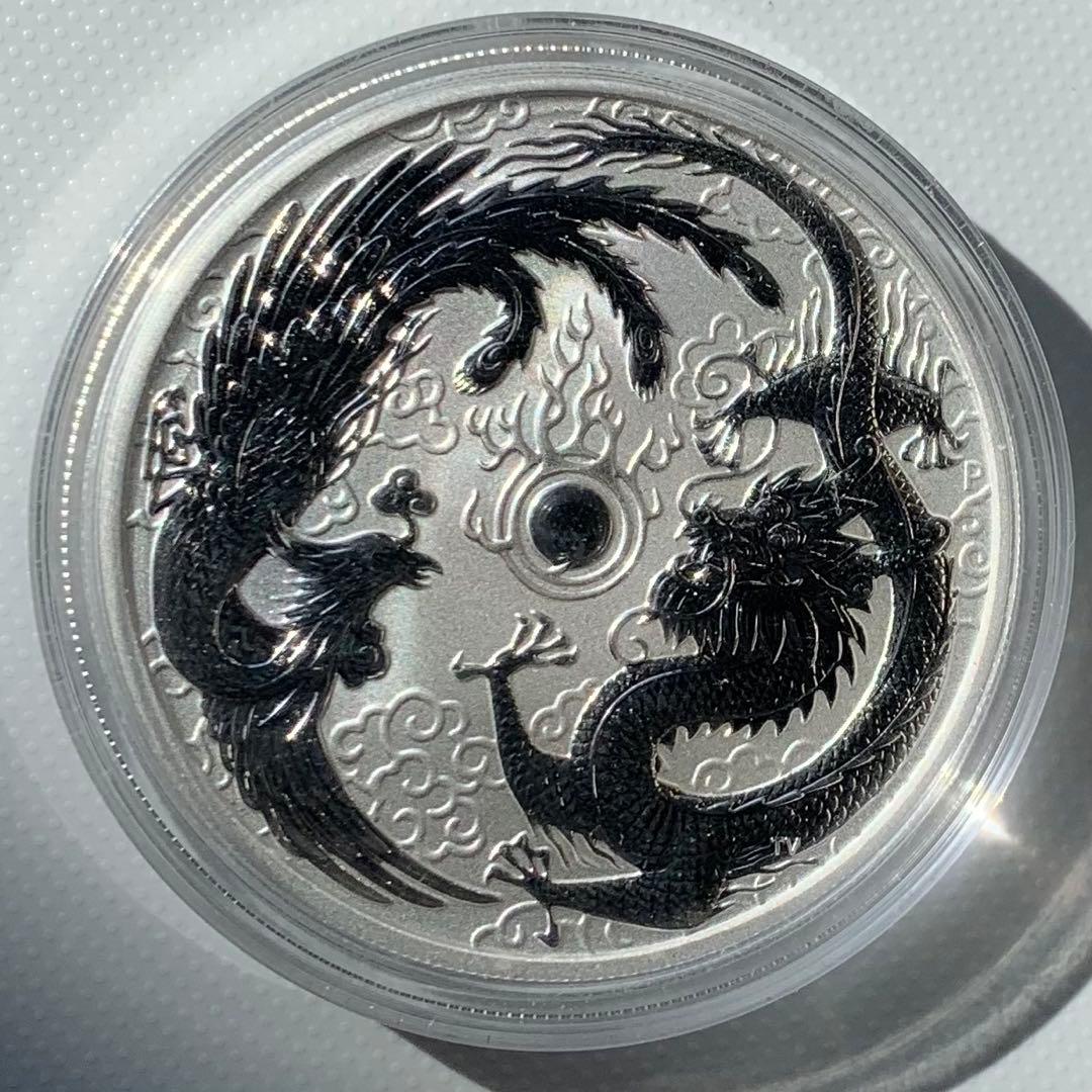コレクション 2017 1 oz Silver Dragon & Phoenix BU 2017 ERROR VARIETY 1 OZ SILVER DRAGON & PHOENIX - PEARL OF WISDOM