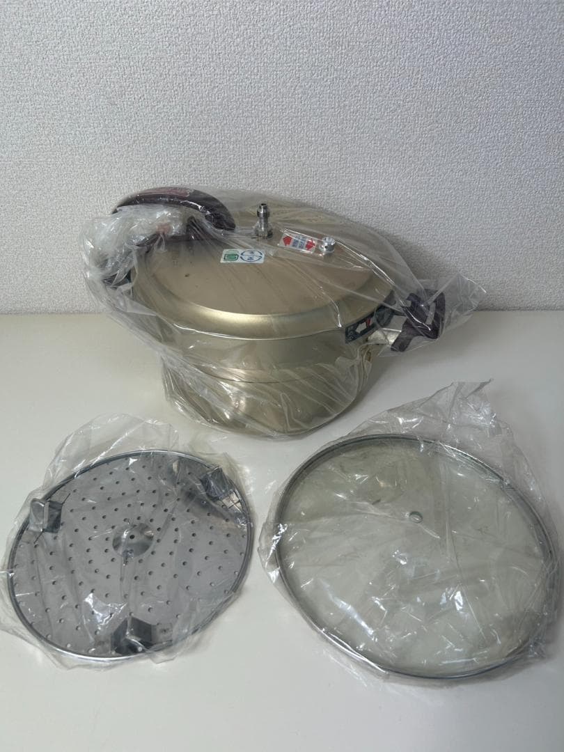 ★【未使用】ピースター　両手圧力鍋　20cm　3.5L　昭和レトロ