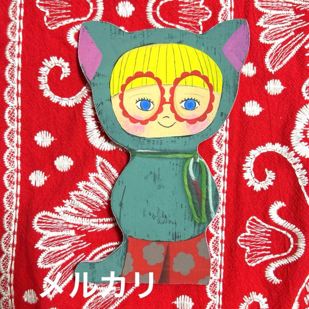 【希少】marini＊monteany 木のオブジェ　木製オーナメント　猫