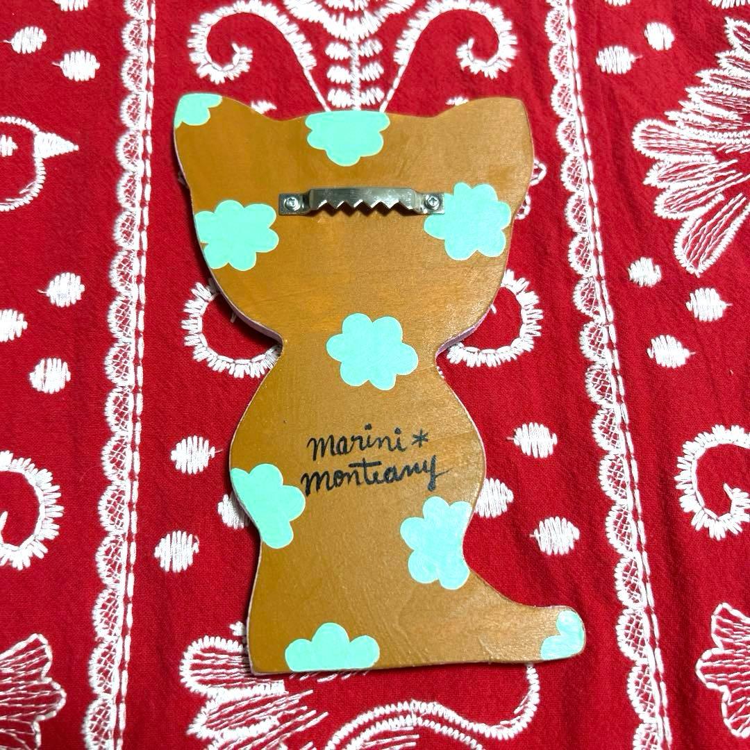 【希少】marini＊monteany 木のオブジェ　木製オーナメント　猫