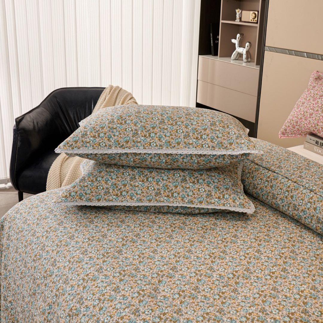 キルトベッドカバー3点セット綿マルチカバー キルティング DNL02