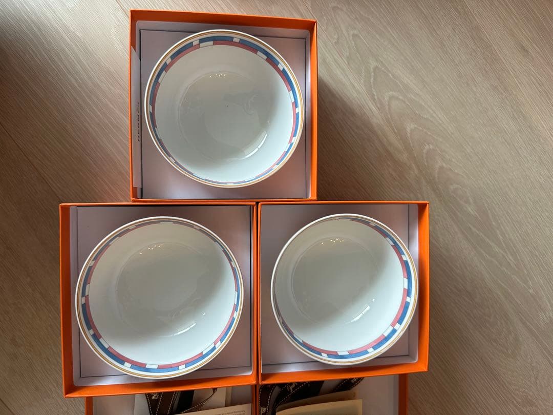 エルメス 陶器のボウル ￼3点セット 新品未使用