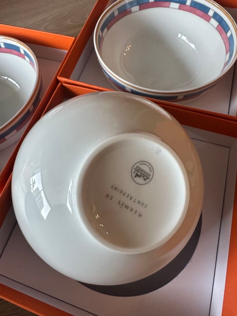 エルメス 陶器のボウル ￼3点セット 新品未使用