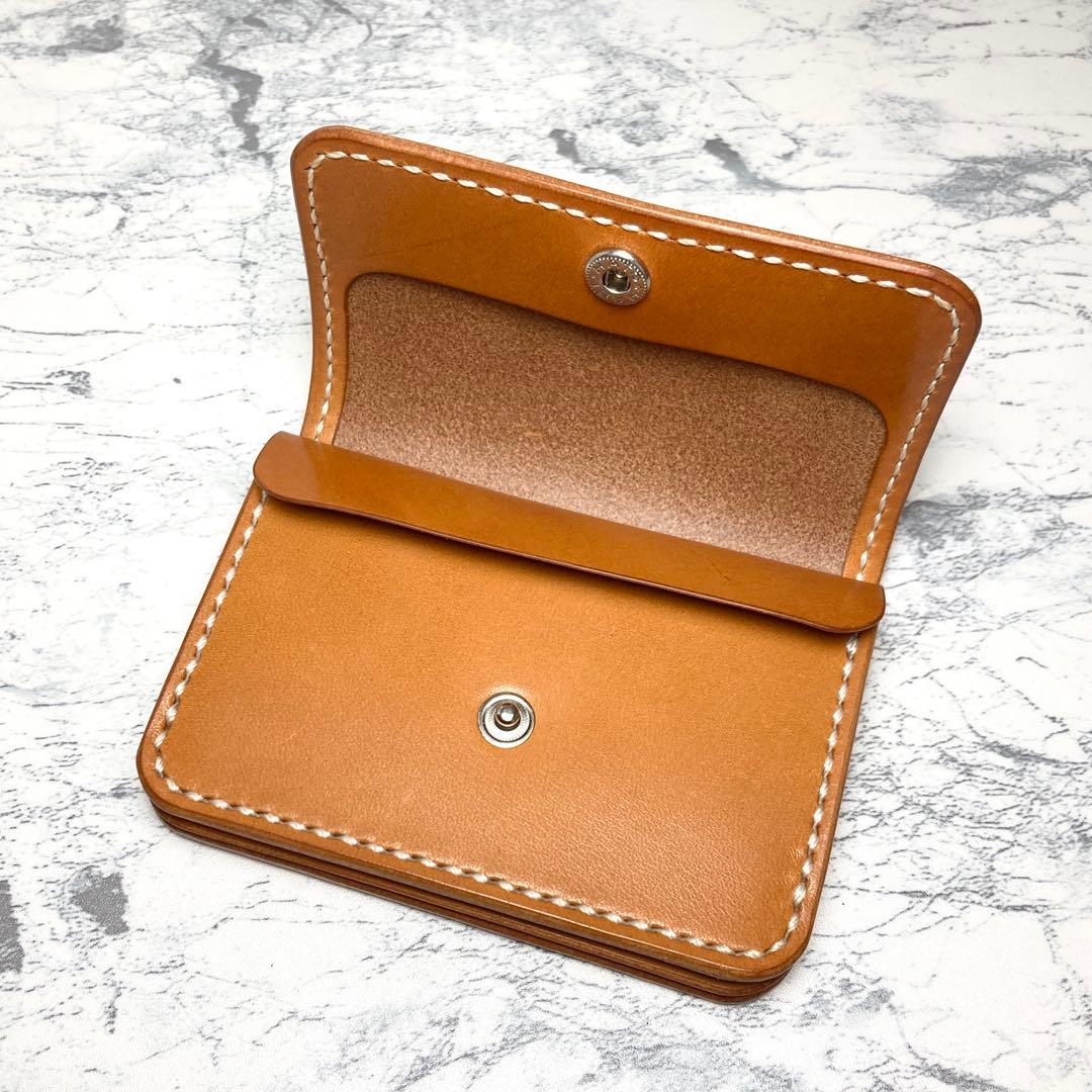 栃木レザー ミニ財布 キャメル コンパクト財布 メンズ レディース 小さい財布