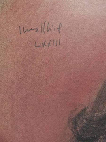 古沢岩美、ふたり、希少大判画集画、新品額装付、状態良好