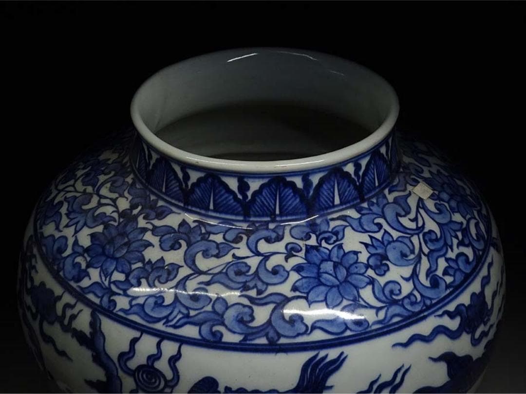 中国古玩 元染 染付 雲龍紋 大壺 高約29cm 唐物 時代物 c05390 - メルカリ