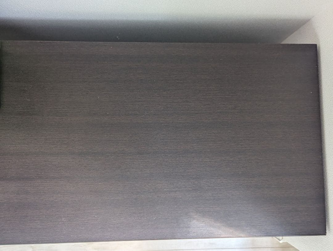 ダークブラウン 木製 テレビ台 ガラス扉付き