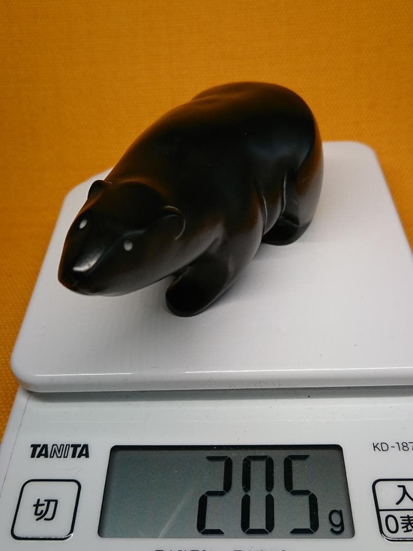 美品】くま 石彫 彫像 カナダ 置物 インテリア 工芸品 美術品 A1004
