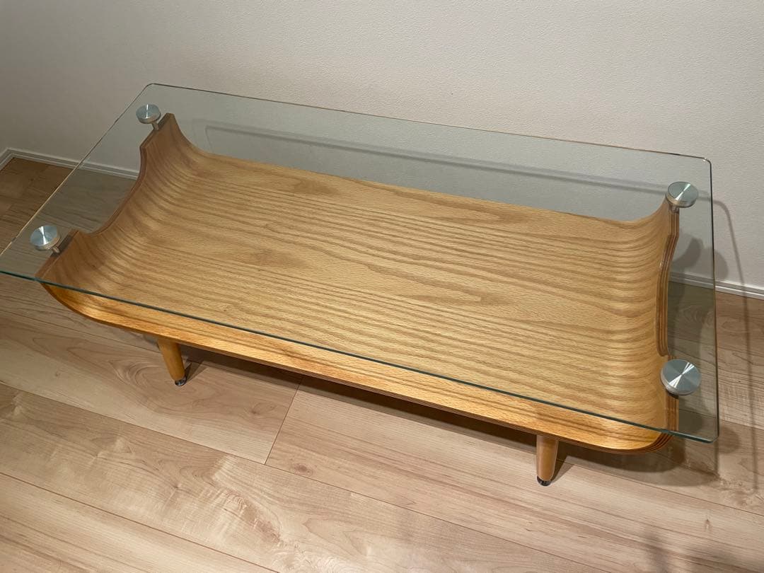 ニトリ ガラス天板　センターテーブル　ノルディック