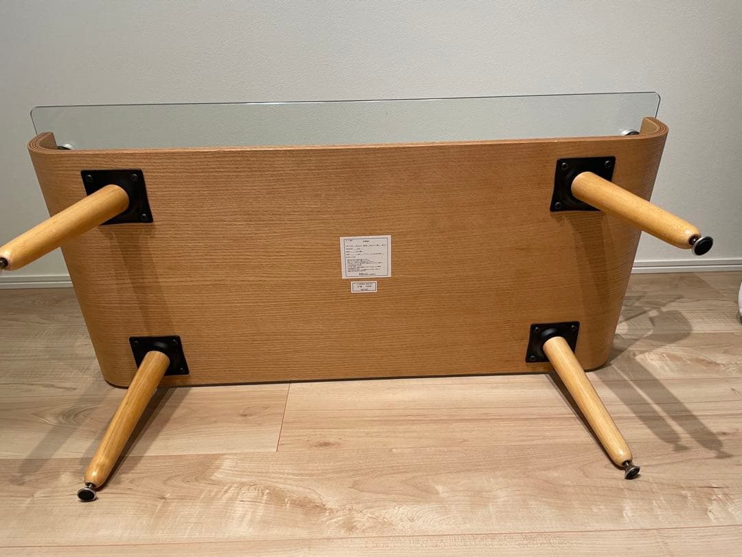 ニトリ ガラス天板　センターテーブル　ノルディック