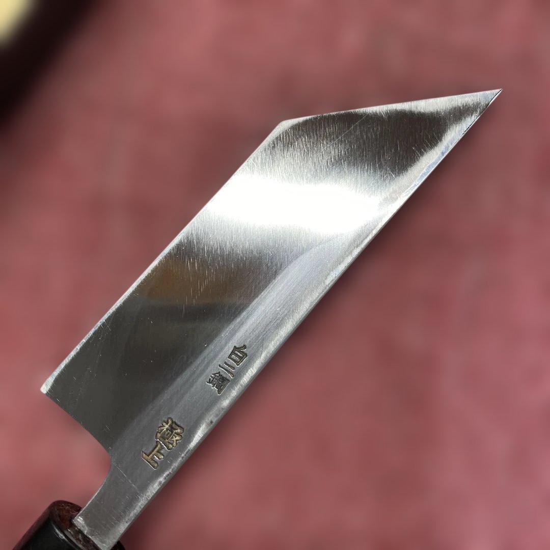 白ニ鋼　うなぎ裂き包丁　120㎜　4寸