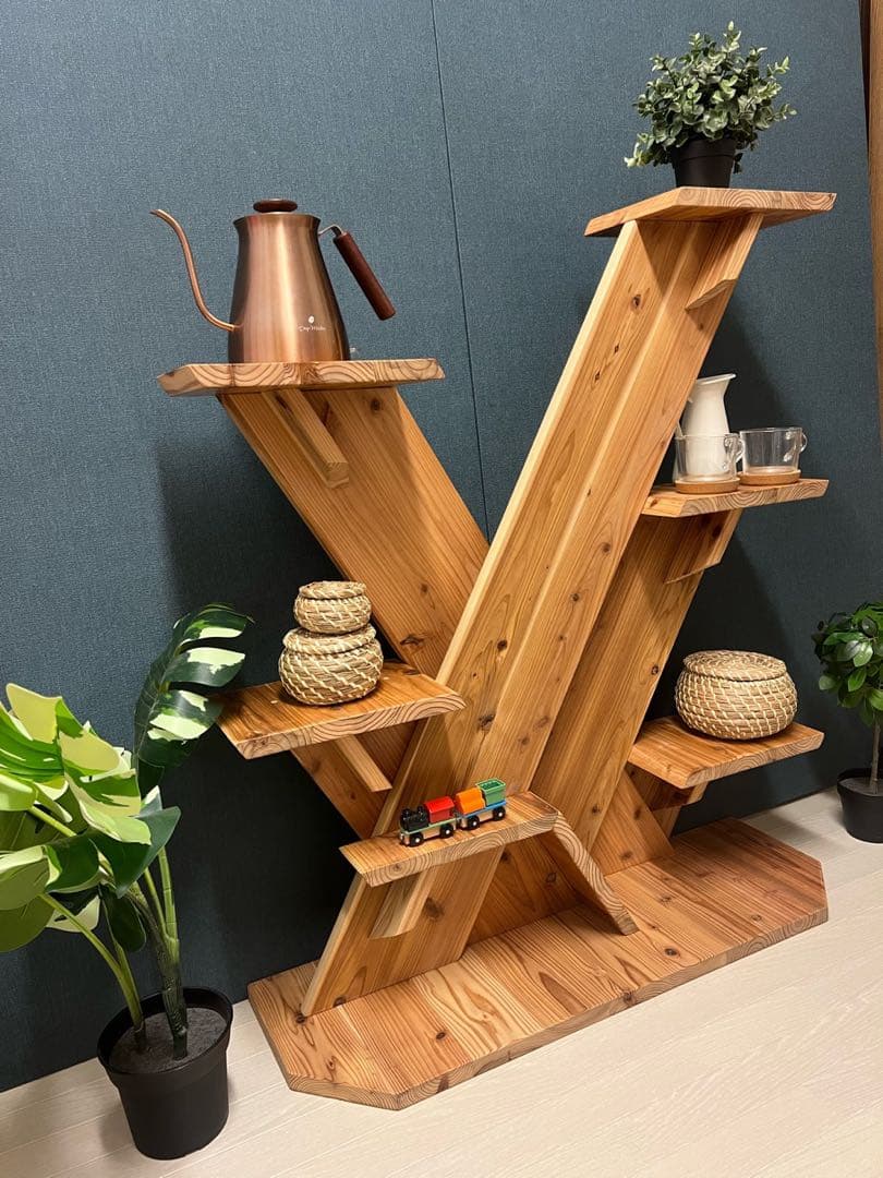 【在庫整理】 シェルフ アガベ 杉 90cm 30cm 105cm